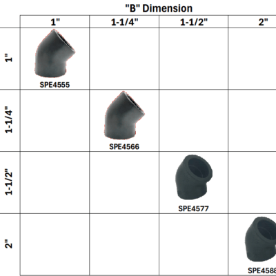 Socket Fusion 45 deg Elbows
